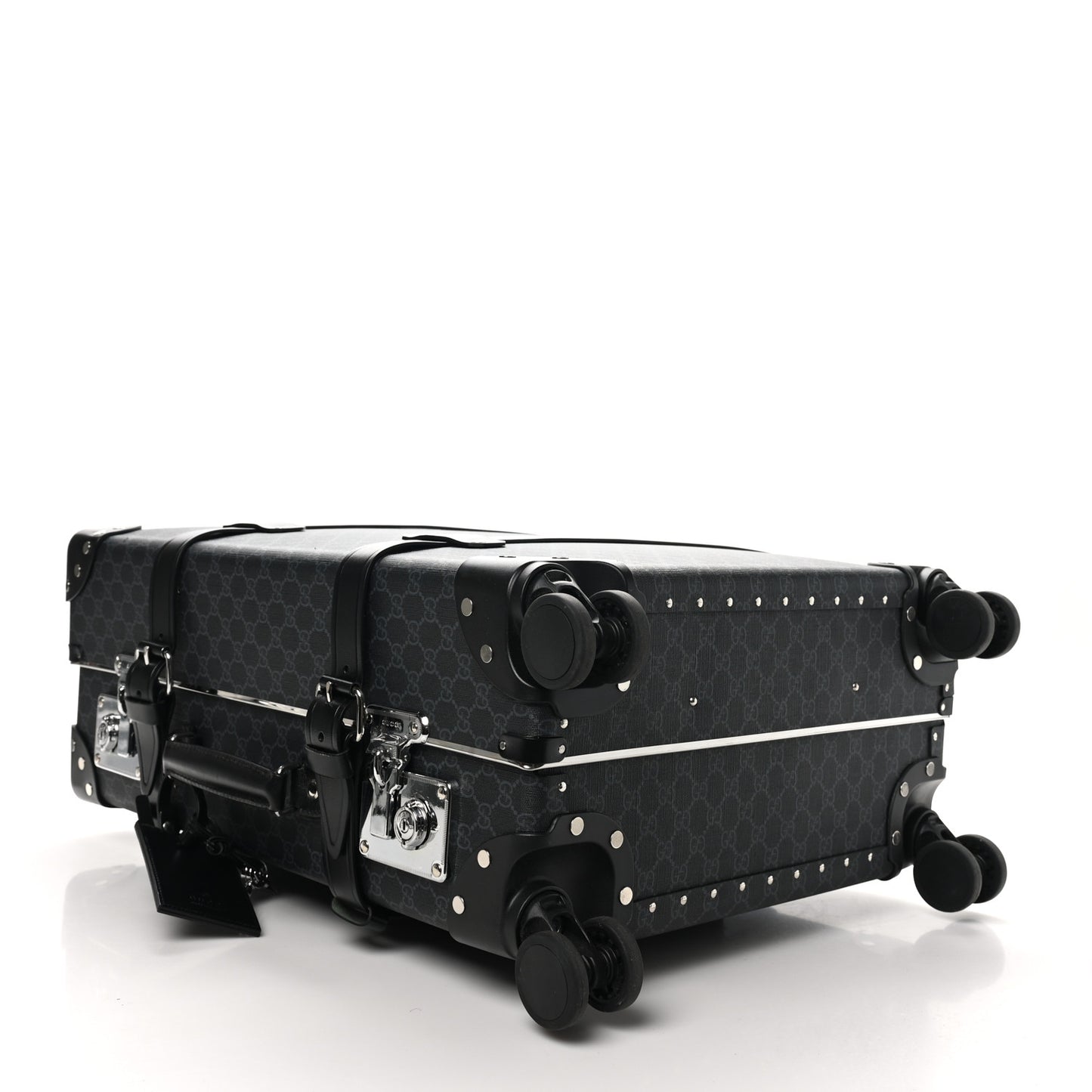 GG Supreme Monogram Globe-Trotter Carry-On Black Black Grey