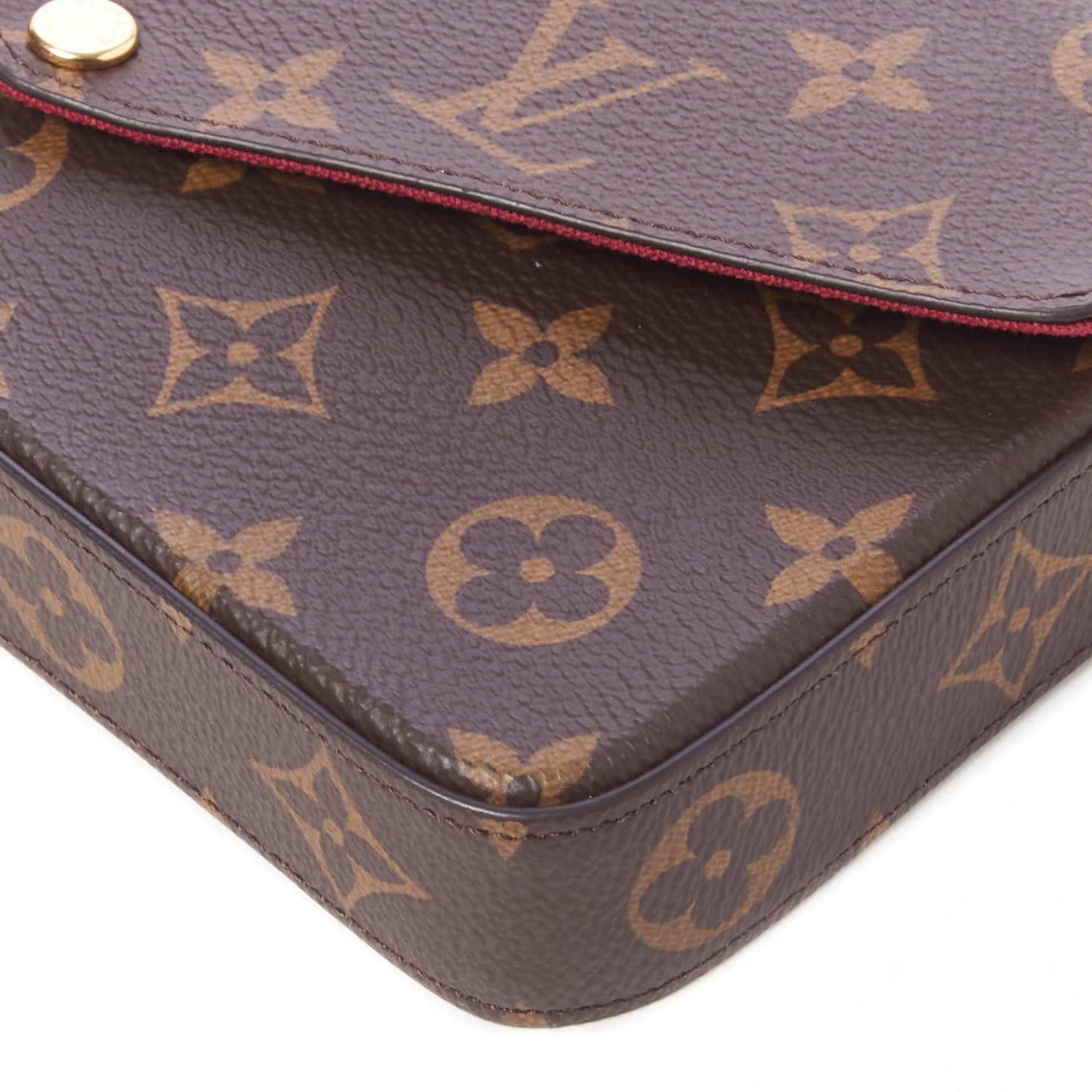 Monogram Pochette Felicie Chain Wallet Fuchsia