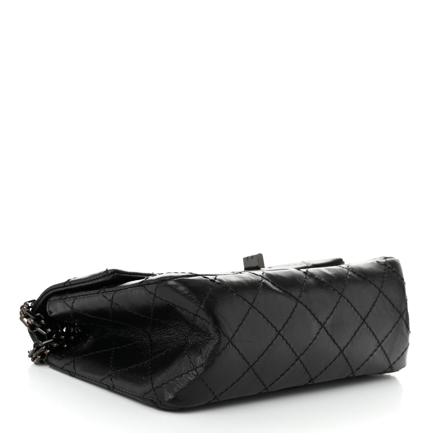 Chanel Aged Calfskin Quilted 2.55 Reissue Mini Flap So Black 4 of 10