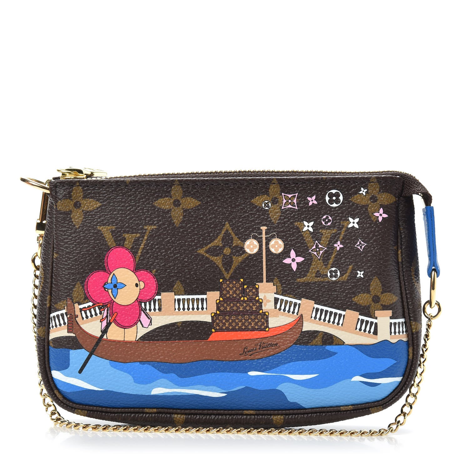 Louis Vuitton Monogram 2019 Christmas Animation Mini Venice Pochette Accessories Blue 1 of 11
