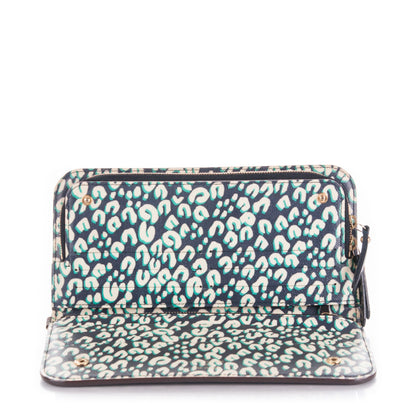 Louis Vuitton Monogram Leopard Insolite Wallet Blue Infini 5 of 9