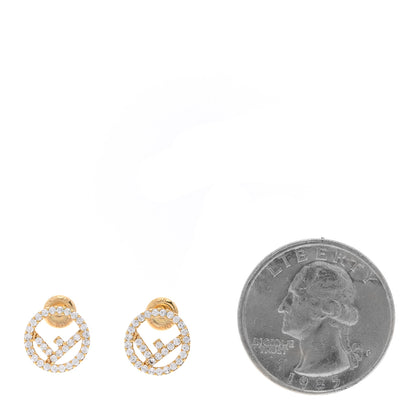 Fendi Metal Crystal F is Fendi Earrings Gold 2 of 5