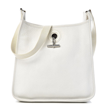 Hermes Taurillon Clemence Vespa PM White 1 of 13