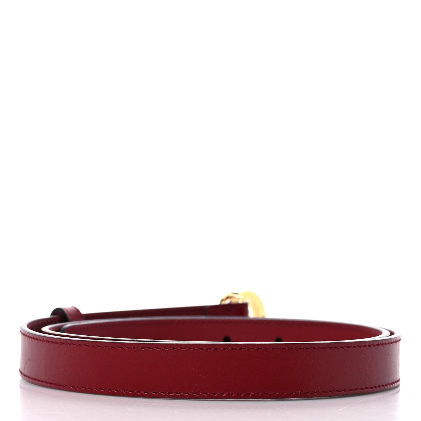 Plutone Calfskin Double G 20mm Belt 90 36 New Cherry Red