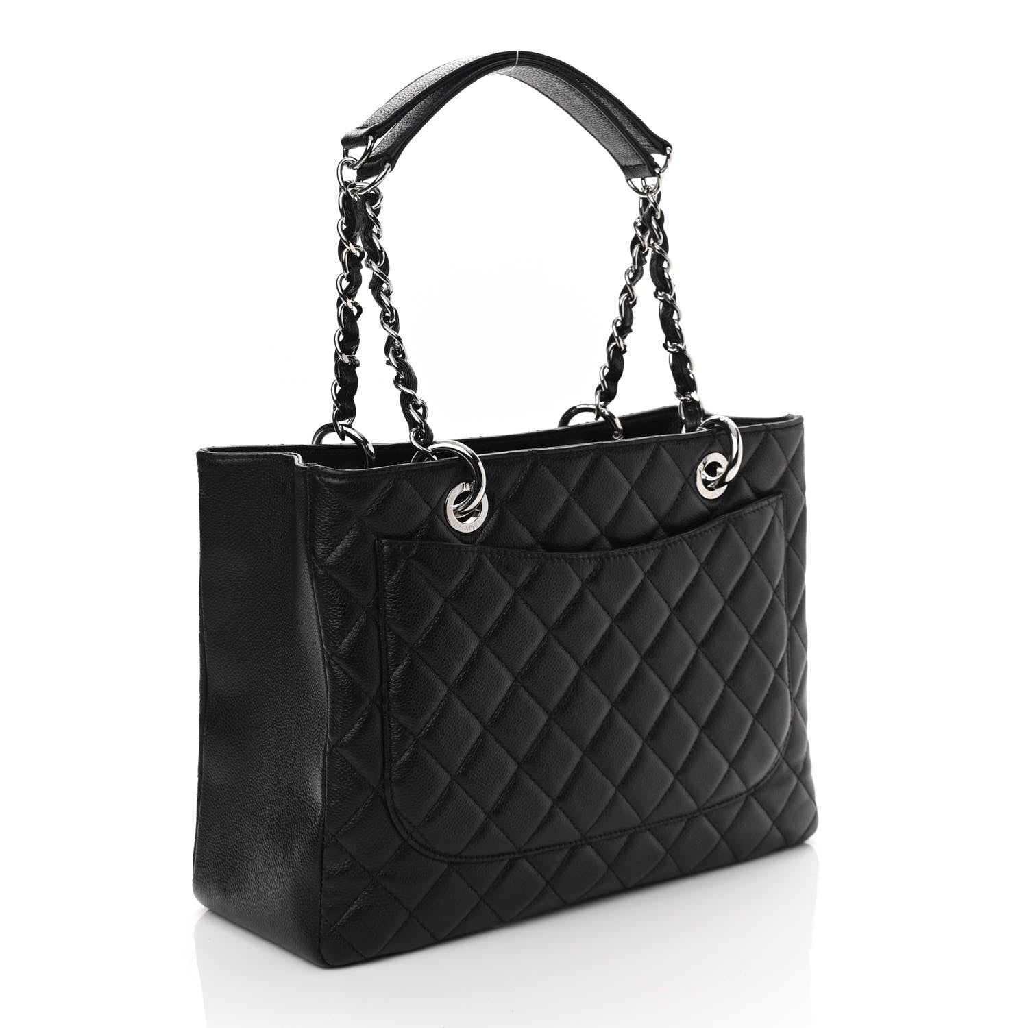 Chanel Caviar Quilted Grand Shopping Tote GST Black 3 of 10