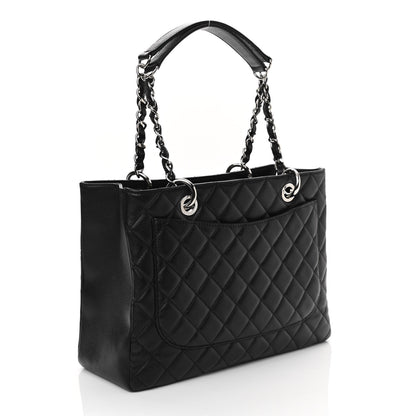 Chanel Caviar Quilted Grand Shopping Tote GST Black 3 of 10