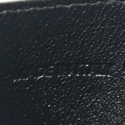 Balenciaga Grained Calfskin Logo Cash Rounded Card Holder Black White 7 of 9