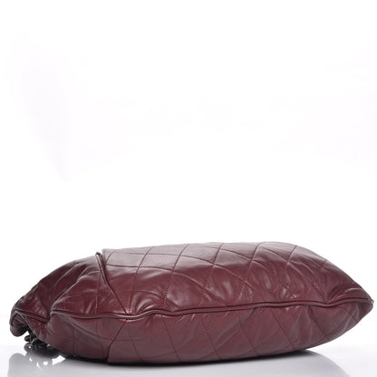 Chanel Calfskin Coco Pleats Hobo Burgundy 4 of 7