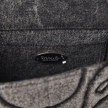 Chanel Denim Stitched Mini Square Flap Black 8 of 11