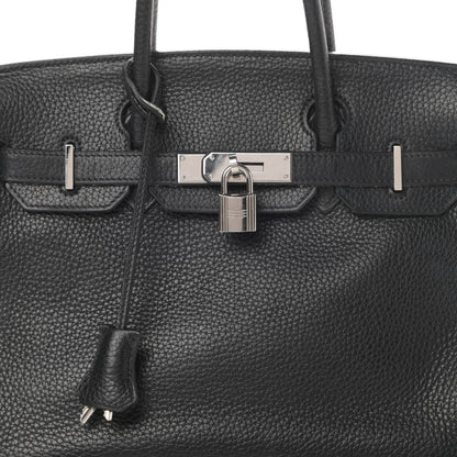 Hermes Taurillon Clemence Birkin 30 Black 8 of 15