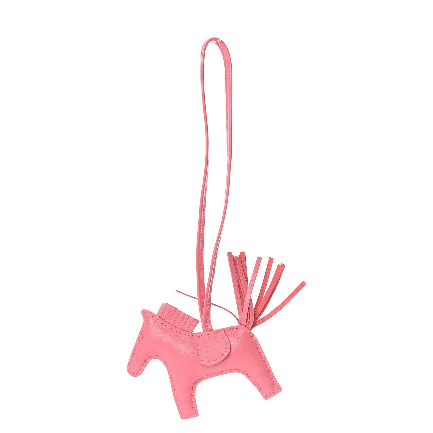 Milo Lambskin Grigri Rodeo Horse Bag Charm PM Rose Azalee