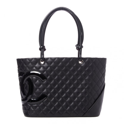 Chanel Calfskin Quilted Large Cambon Tote Black 1 of 9