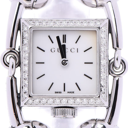 Gucci Stainless Steel Diamond Bezel Mother of Pearl 20mm Signoria Quartz Watch 8 of 9