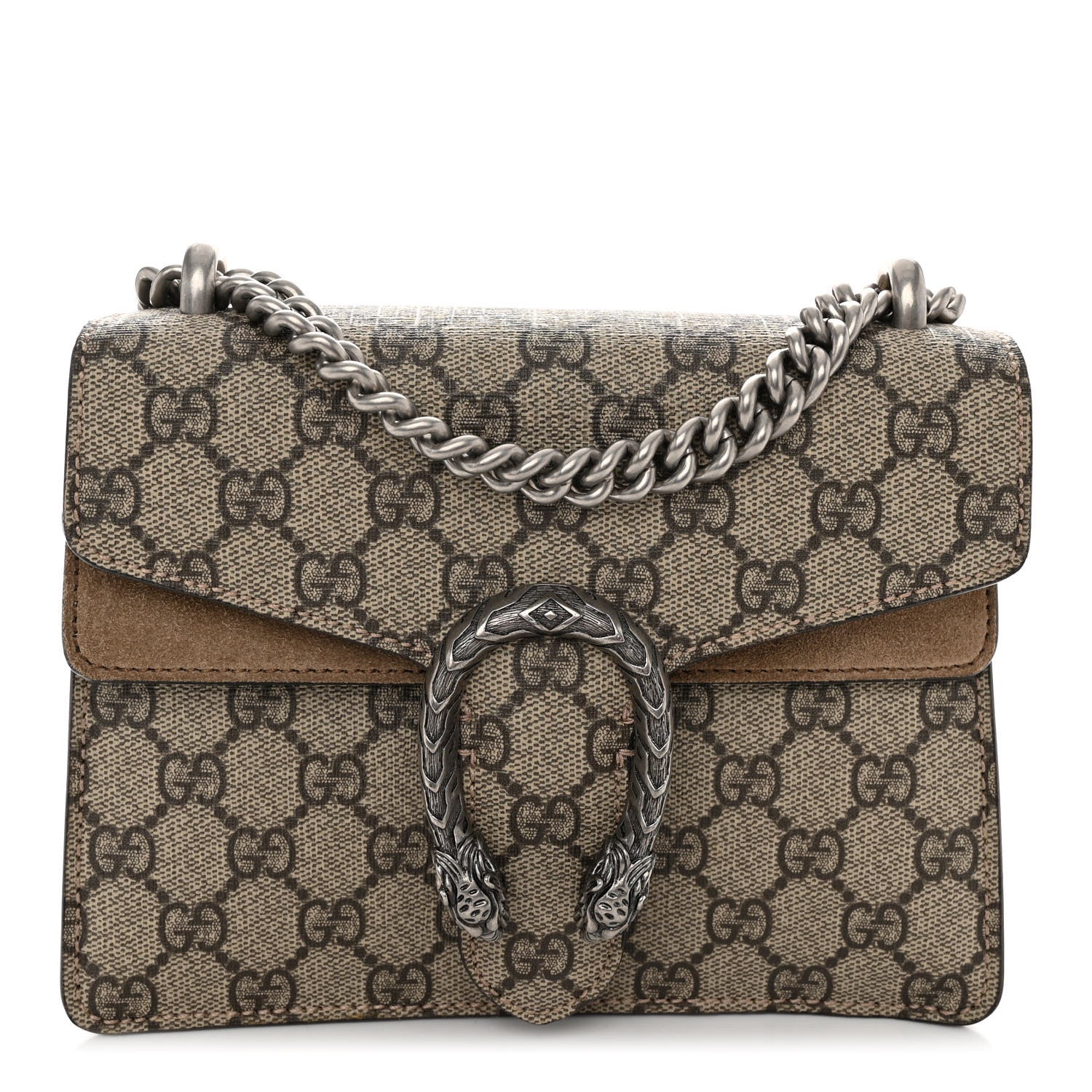 Gucci GG Supreme Monogram Mini Dionysus Shoulder Bag Taupe 1 of 11