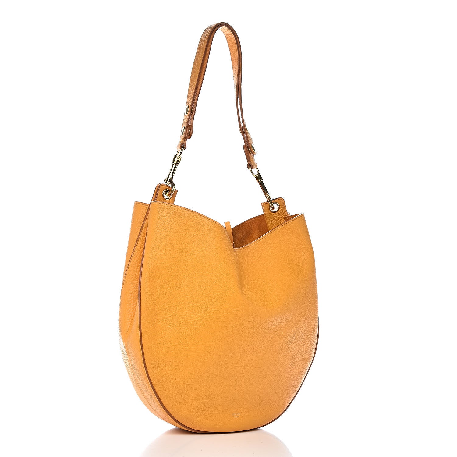 Celine Crisped Calfskin Medium Hobo Saffron 4 of 11