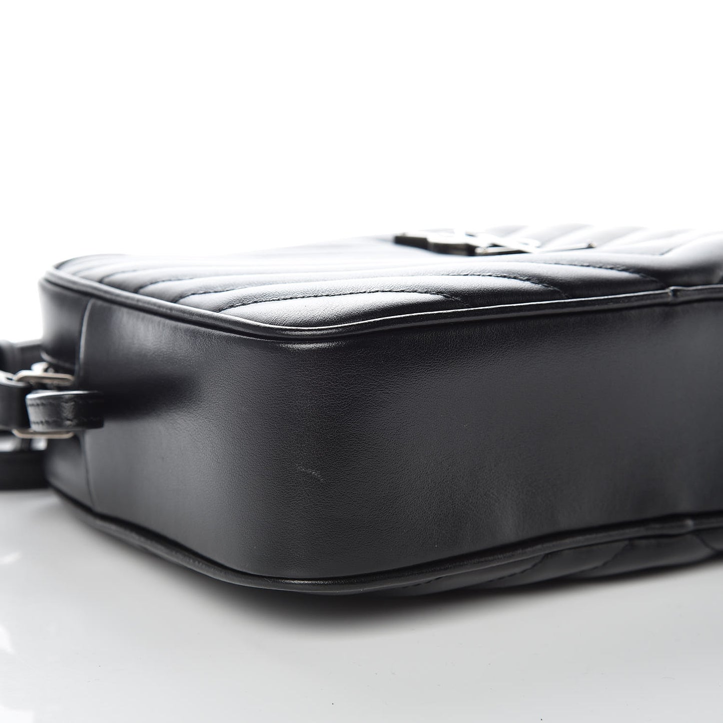 Calfskin Matelasse Monogram Lou Camera Bag Black