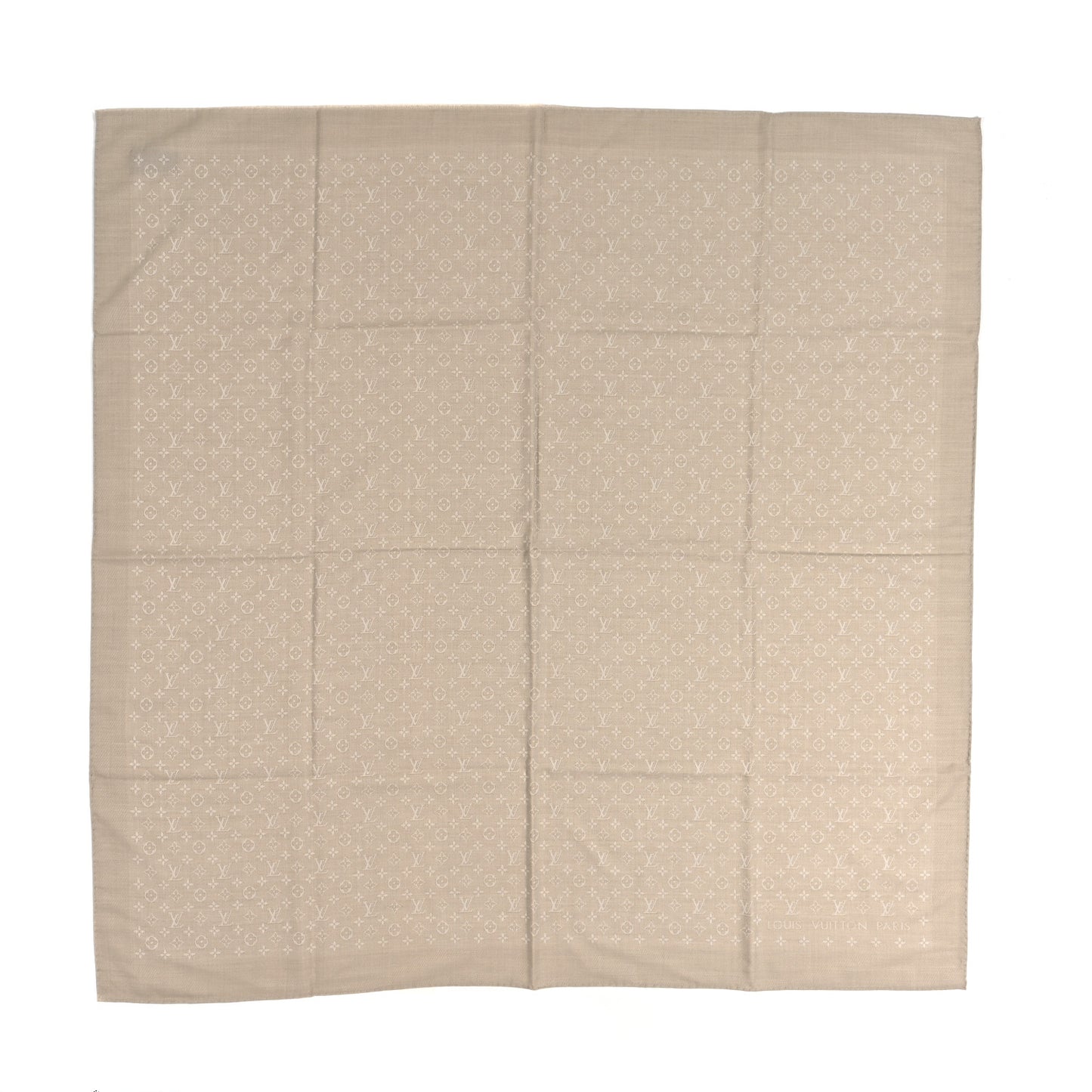 Silk Wool Monogram Shawl Verone