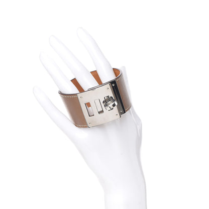 Hermes Tadelakt Kelly Dog Bracelet T2 Etoupe 2 of 7