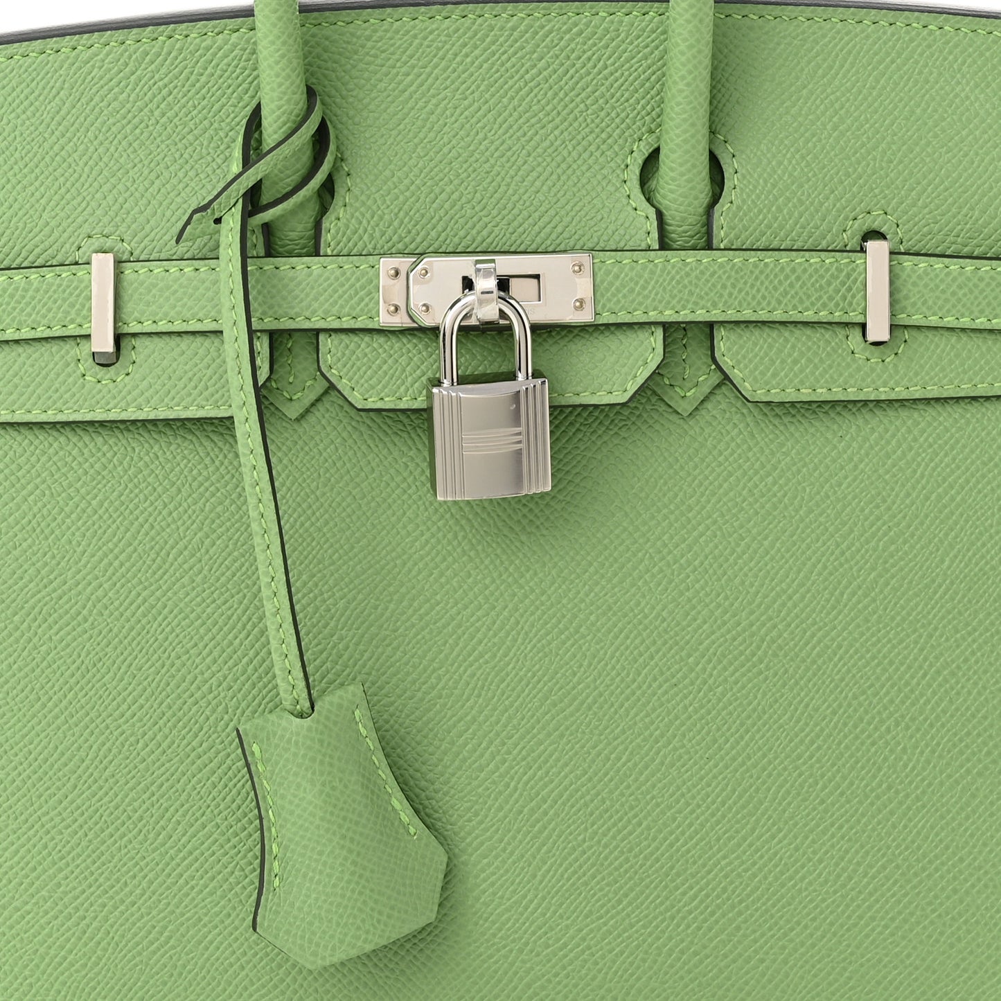 Epsom Birkin Sellier 25 Vert Criquet