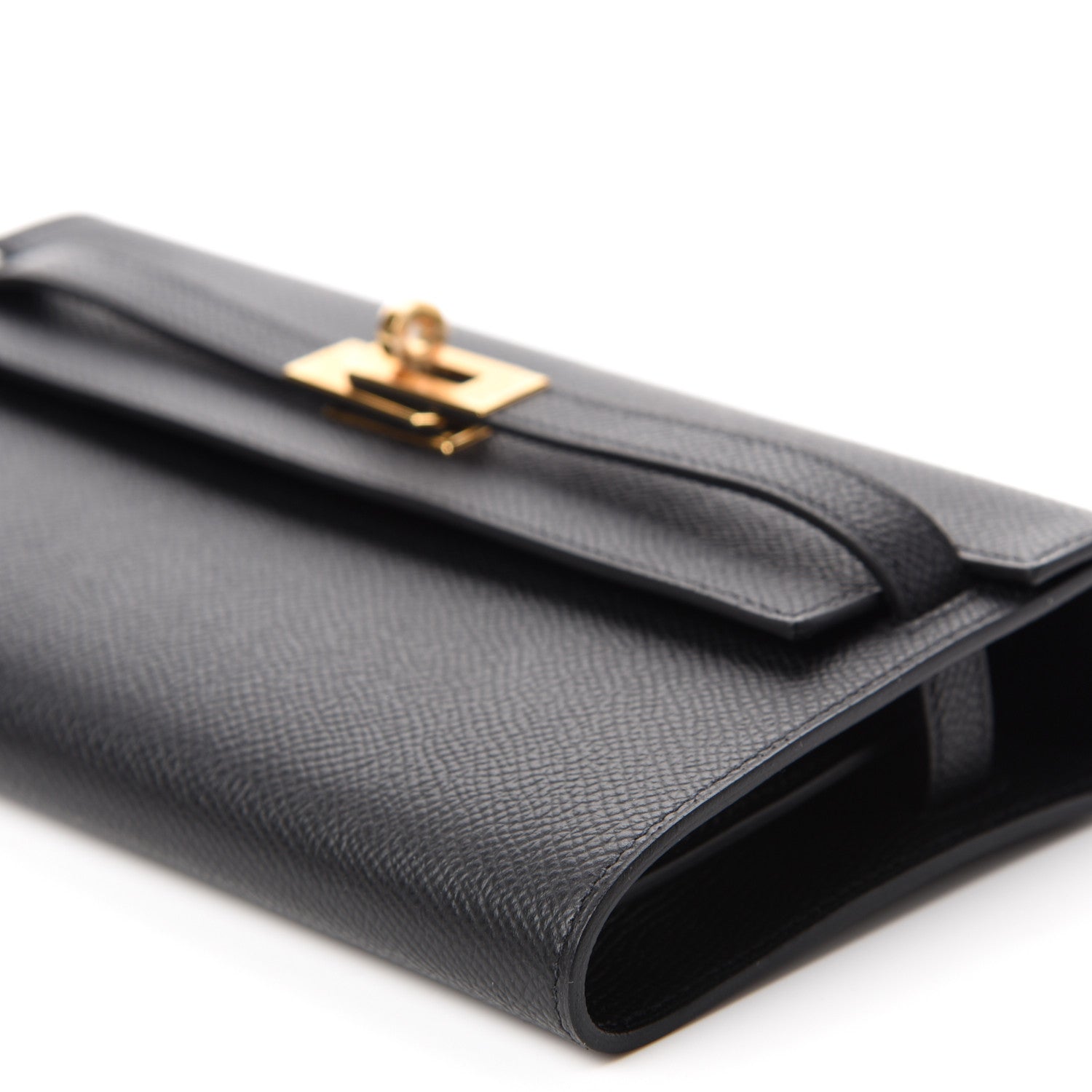 Hermes Epsom Kelly Wallet To Go Black 7 of 11