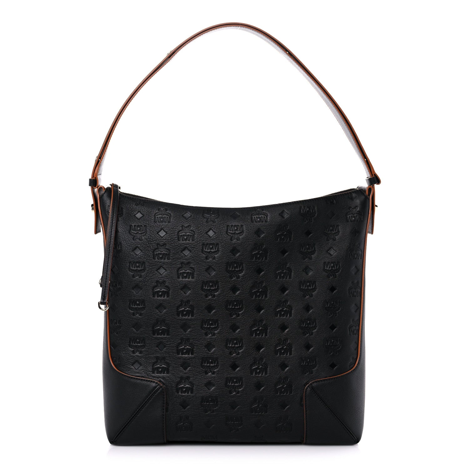 MCM Calfskin Ottomar Monogram Large Klara Hobo Black 1 of 10