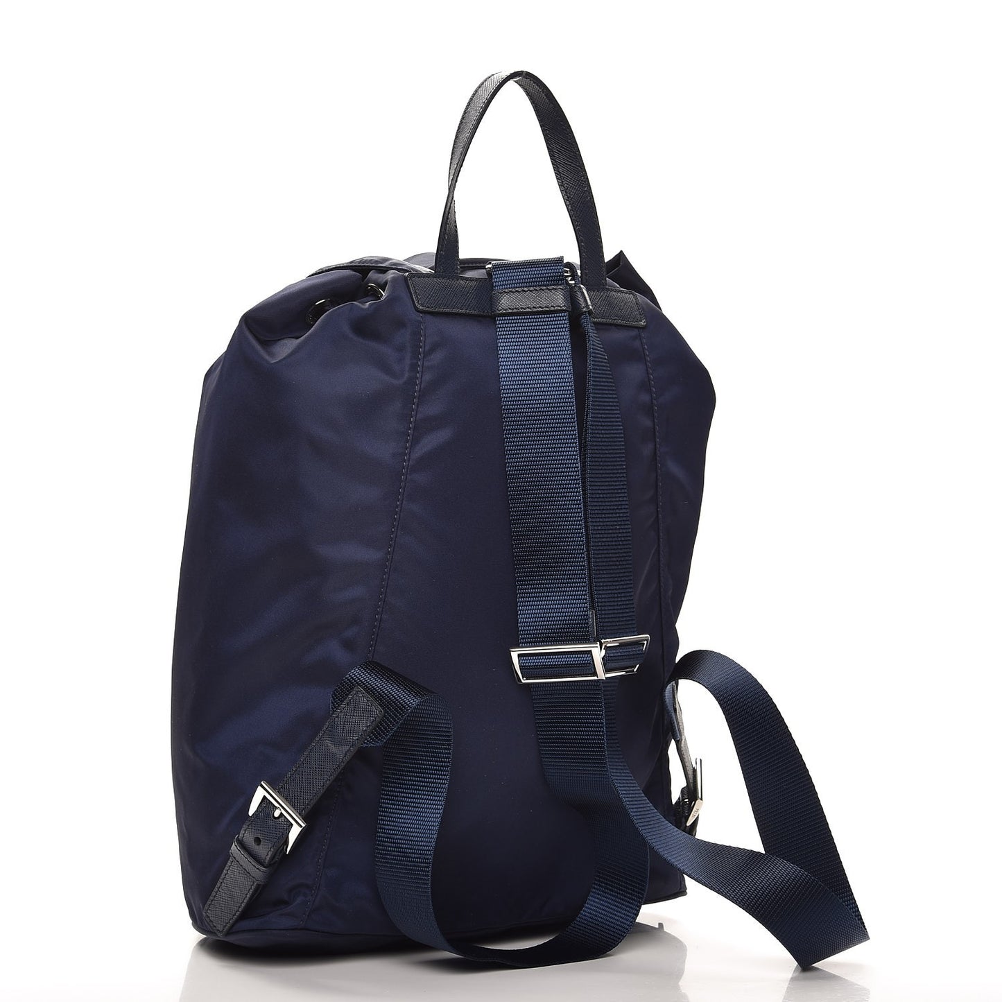 Nylon Vela Saffiano Medium Cinch Backpack Baltico
