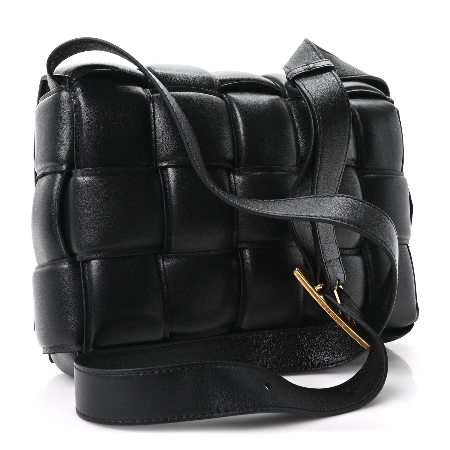 Bottega Veneta Nappa Maxi Intreccio Padded Cassette Crossbody Bag Black 3 of 9