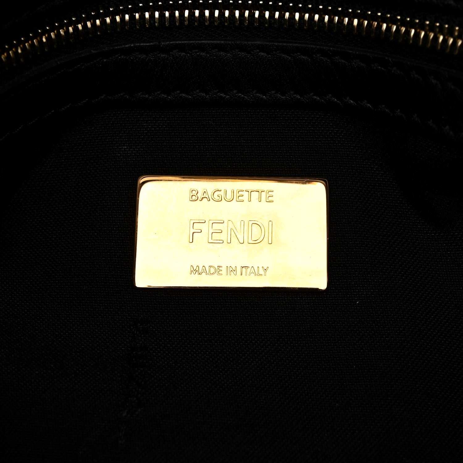 Fendi Shearling Vitello Dolce Macro FF 1974 Baguette Tobacco Black 6 of 10