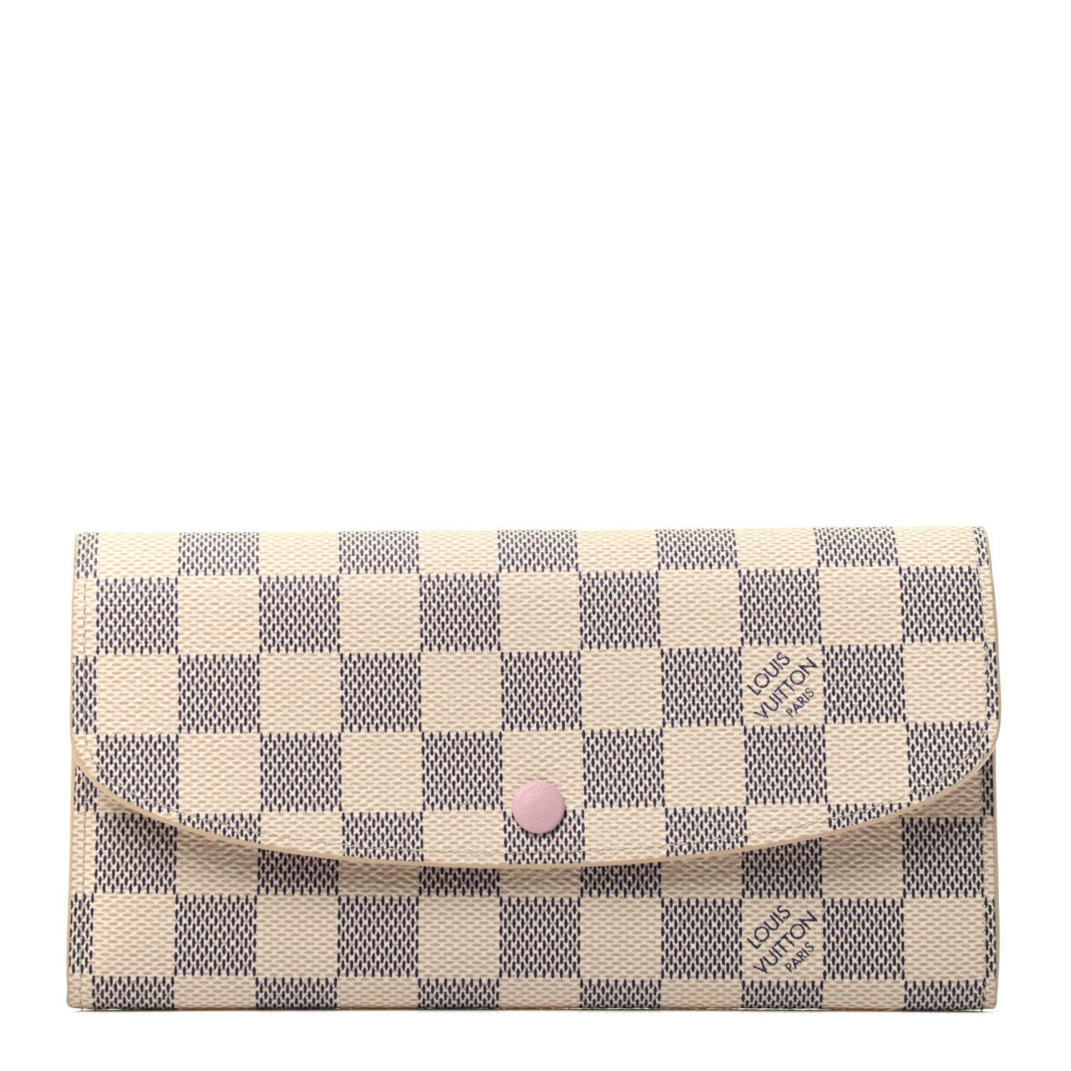 Louis Vuitton Damier Azur Emilie Wallet Rose Ballerine 1 of 3