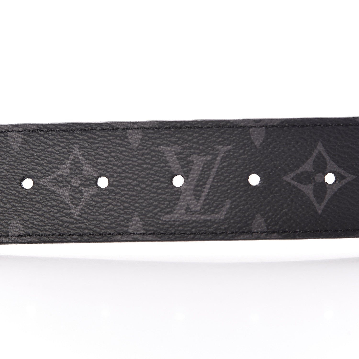 Louis Vuitton Monogram Eclipse Taigarama 40mm LV Initiales Reversible Belt 80 32 Black 5 of 7