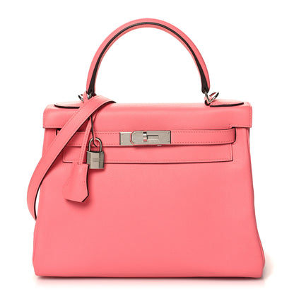 Hermes Evercolor Verso Kelly Retourne 28 Rose D'ete Rouge Exotique 1 of 10