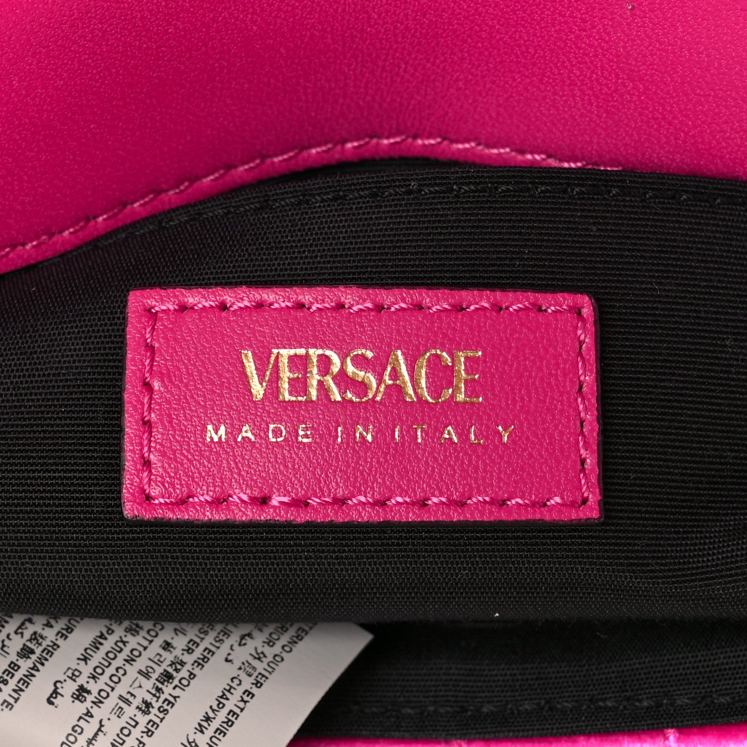 Versace Velvet Quilted Medusa Chain Crossbody Pink 6 of 11