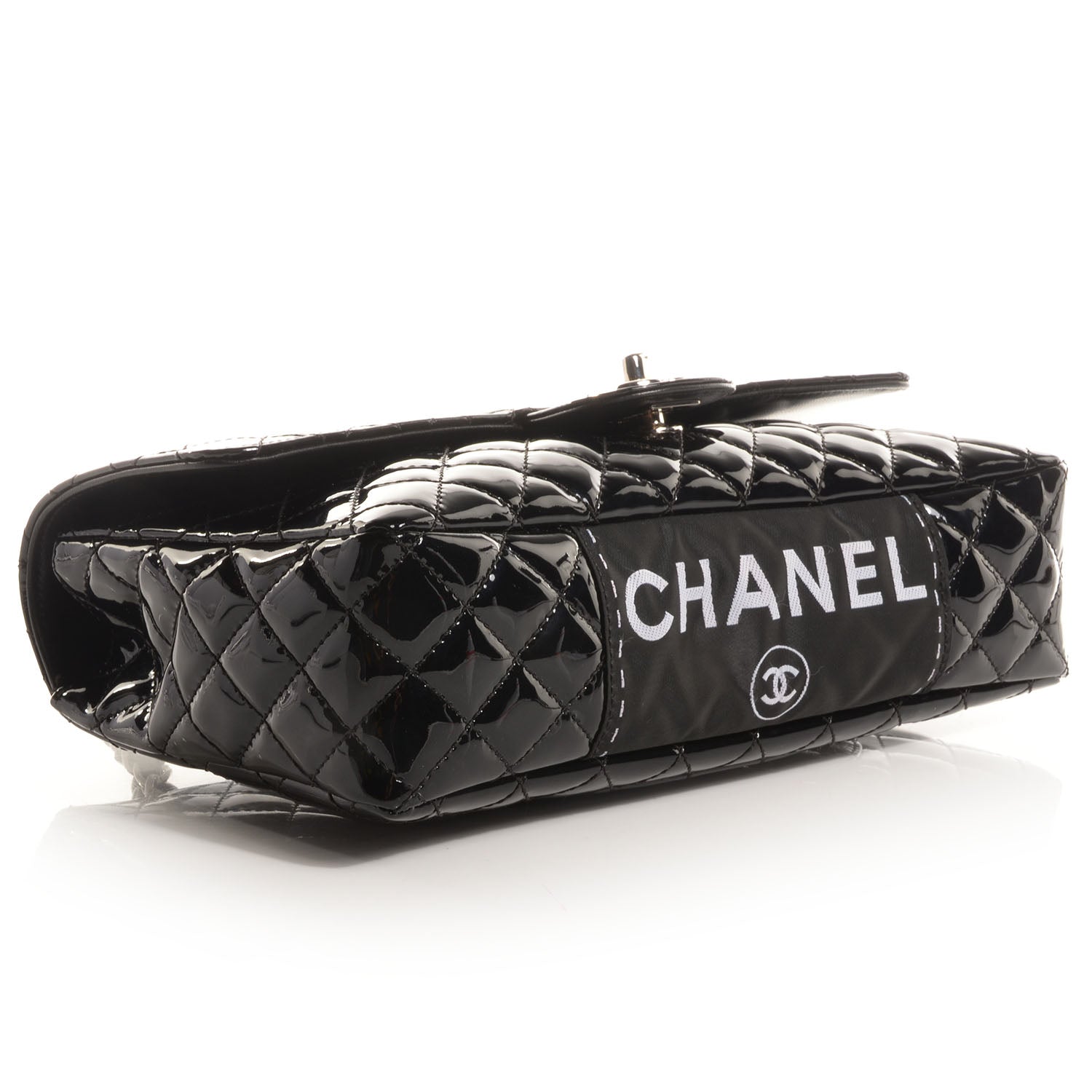 Chanel Patent Secret Label Medium Flap Black 4 of 8