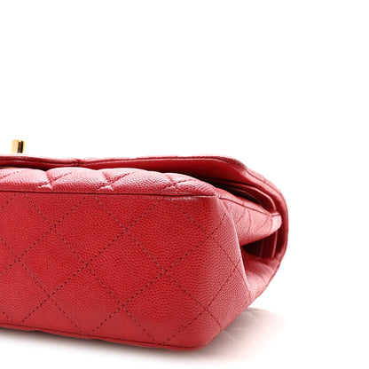 Chanel Caviar Quilted Medium Double Flap Red 10 of 10
