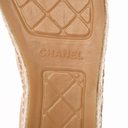 Chanel Lambskin CC Espadrilles 41 Beige Black 7 of 9