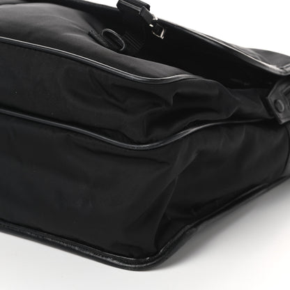 Prada Tessuto Nylon Saffiano Logo Messenger Bag Black 8 of 8