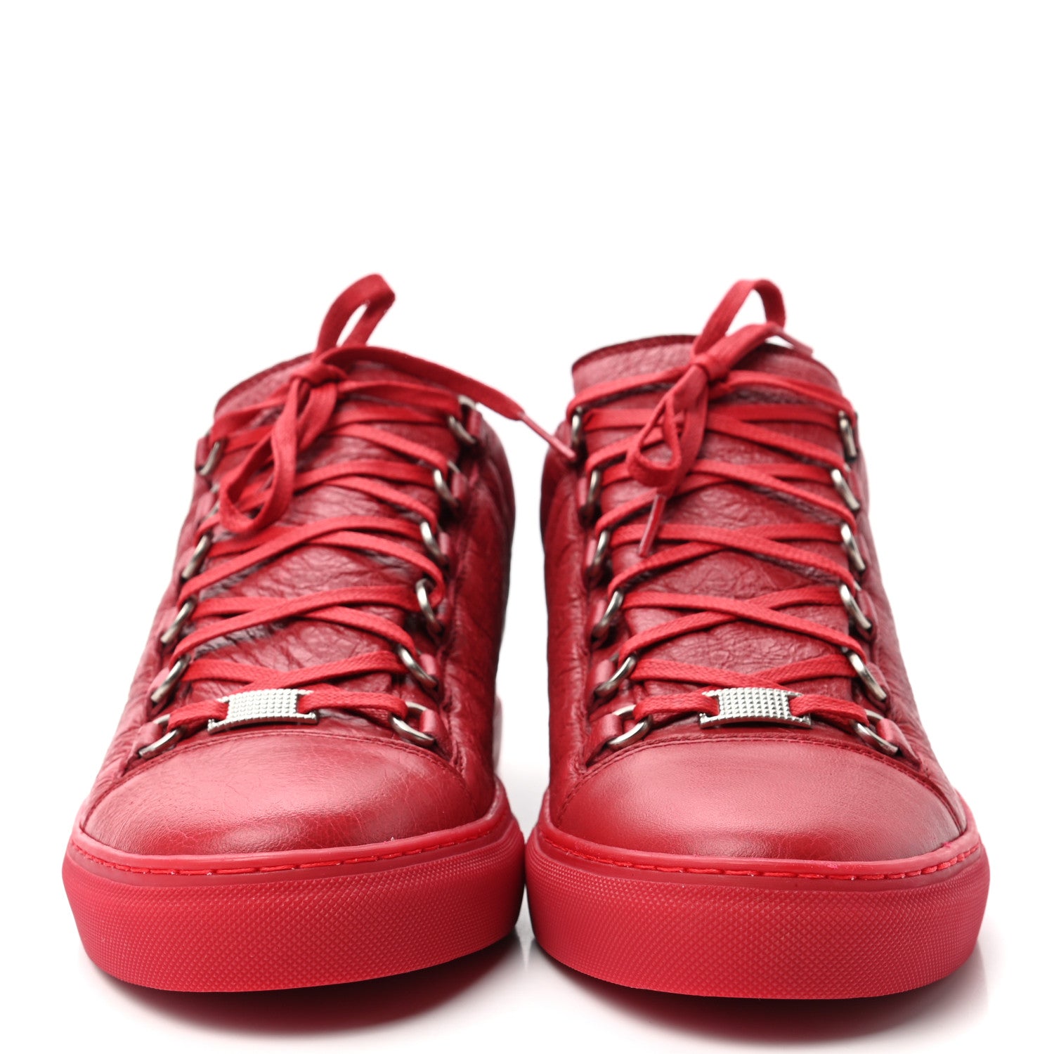 Balenciaga Agneau Arena Opaque Mens Low Top Sneakers 45 Rouge Grenade 2 of 9