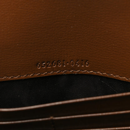 Gucci GG Supreme Monogram Azalea Calfskin Web Jackie 1961 Chain Wallet Beige Ebony Brown Sugar 7 of 10
