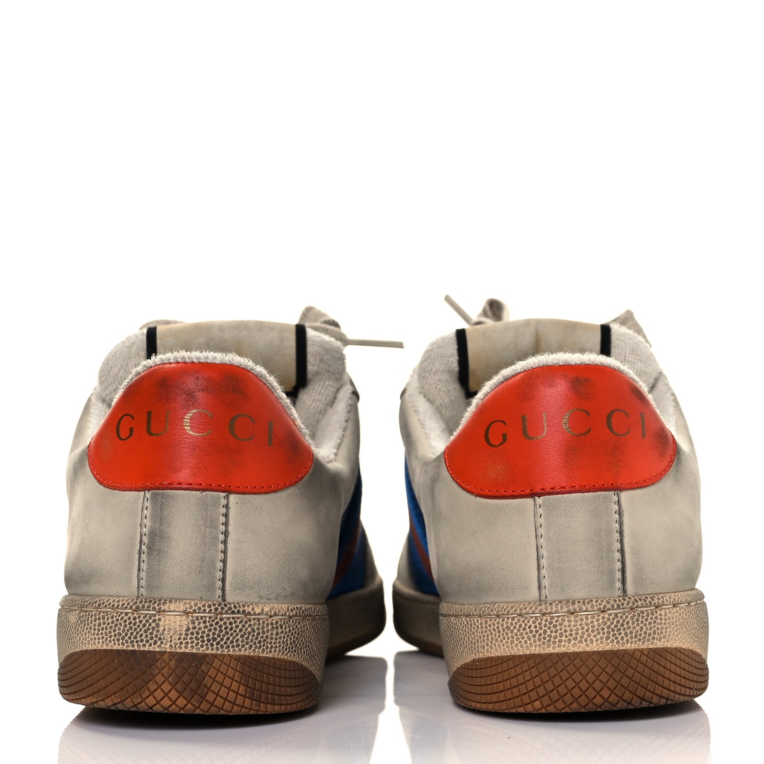 Gucci Nubuck Web Mens Screener Sneakers 7 Dusty Milk Bright Splash Dusty Orange 5 of 9