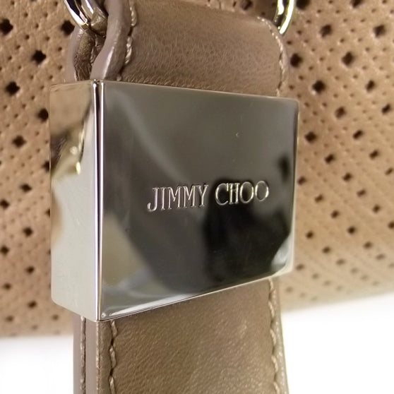Jimmy Choo Leather Perforated Bardia Shoulder Bag 5 of 8