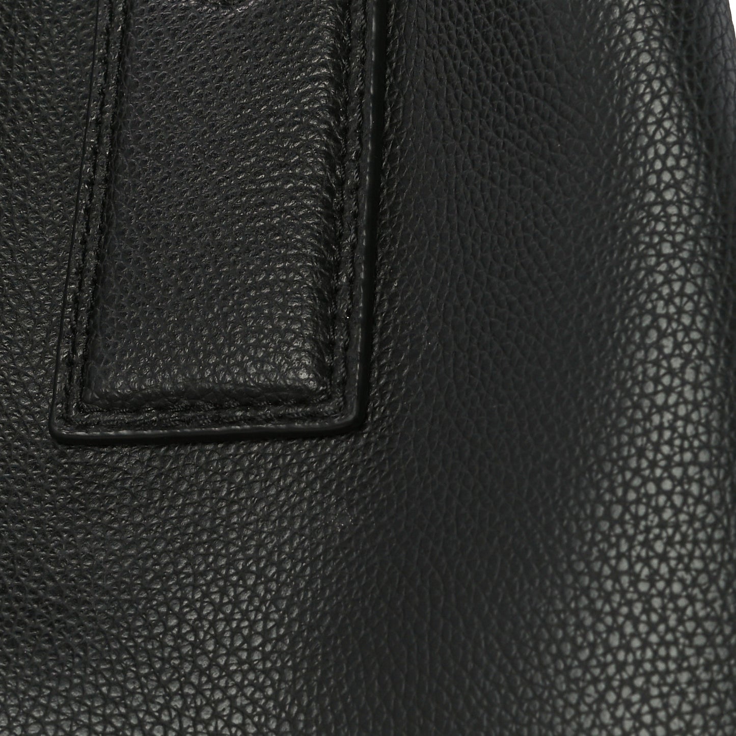 Pebbled Calfskin Editor Shopping Tote Black