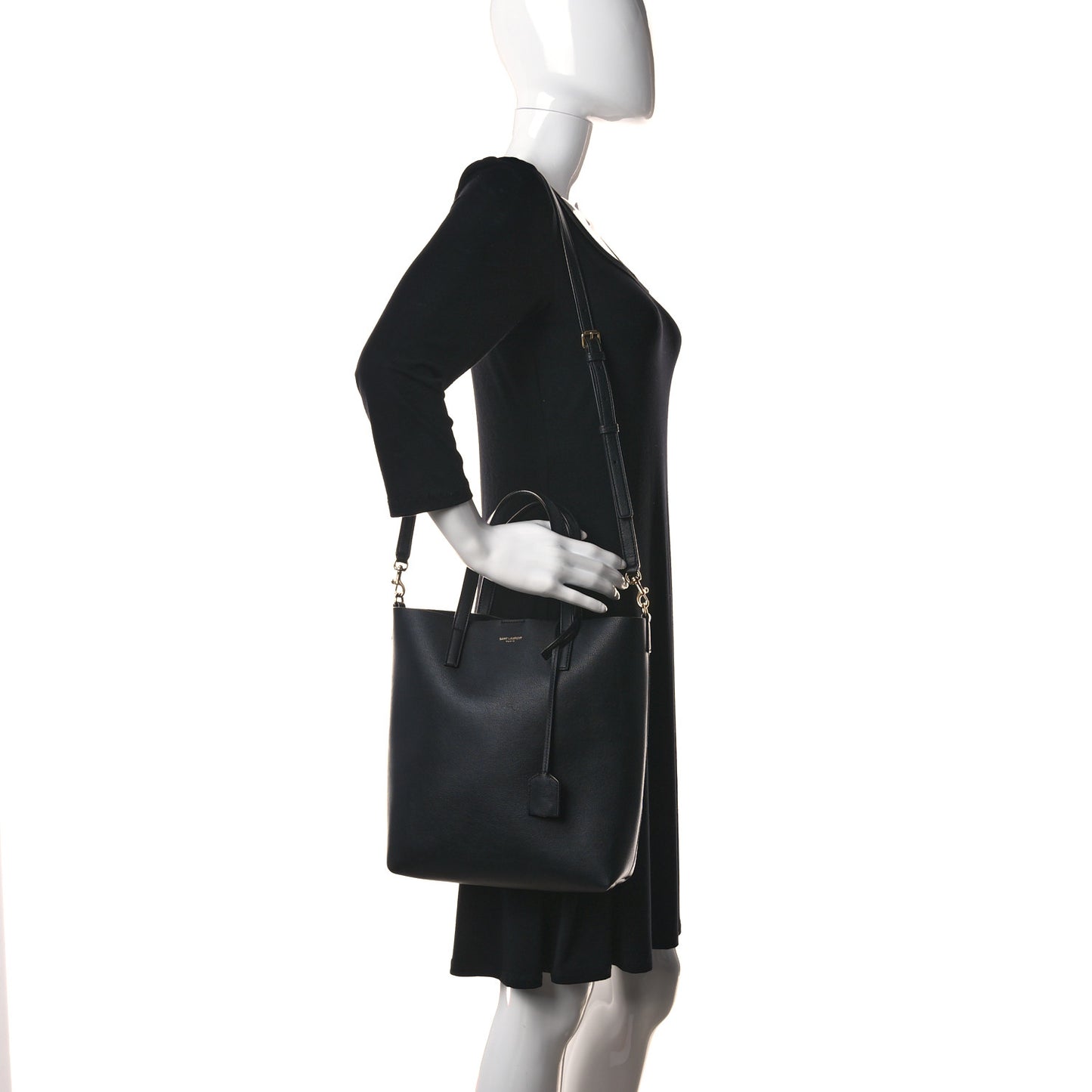 Calfskin Toy Shopping Tote Black