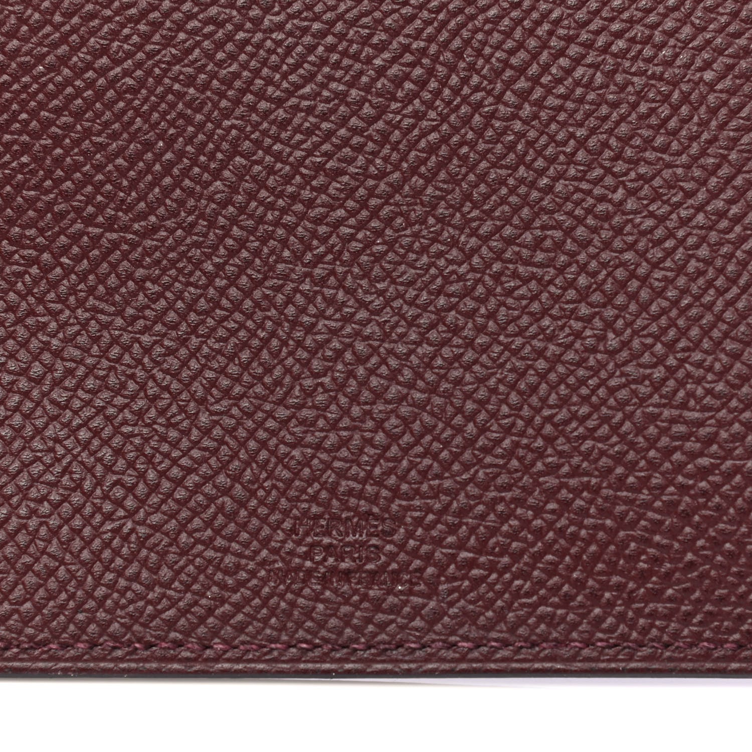 Hermes Epsom Tarmac Dot PM Passport Holder Bordeaux 5 of 5