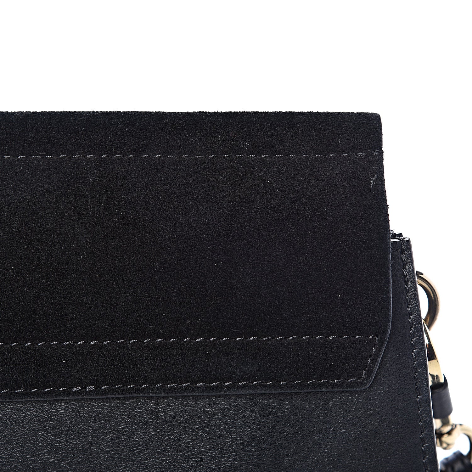 Chloe Suede Calfskin Medium Faye Shoulder Bag Black 10 of 19