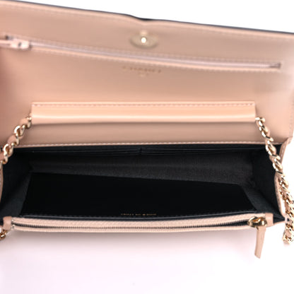 Chanel Caviar Quilted CC Filigree Wallet On Chain WOC Beige Black 5 of 13