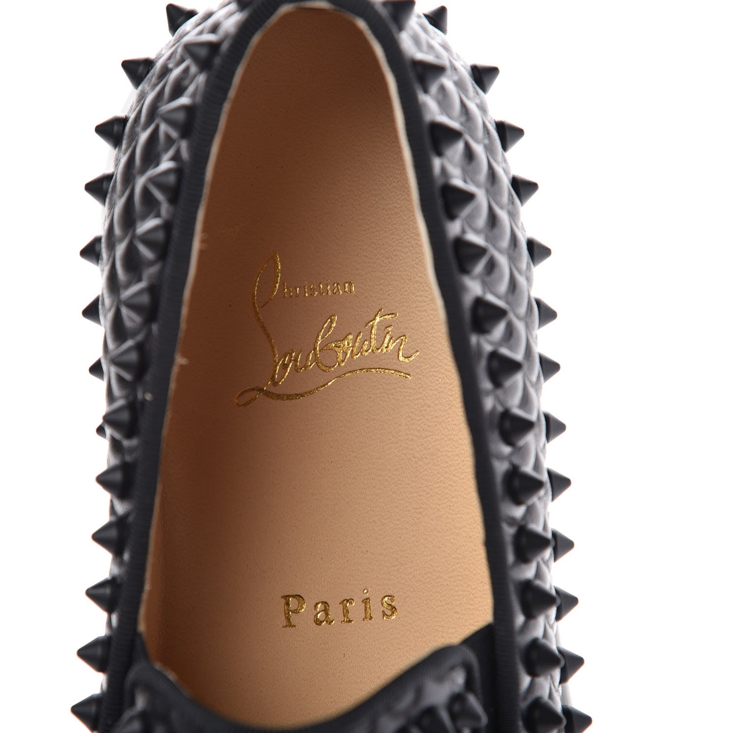Christian Louboutin Nappa Scallop Pik Boat Flat 40 Black 6 of 10