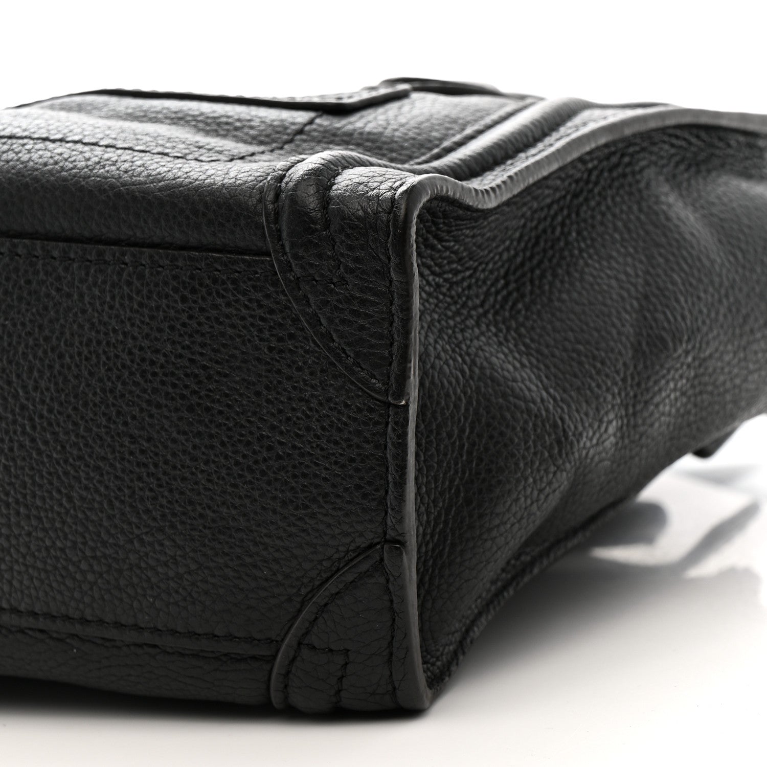 Celine Drummed Calfskin Nano Luggage Black 10 of 15
