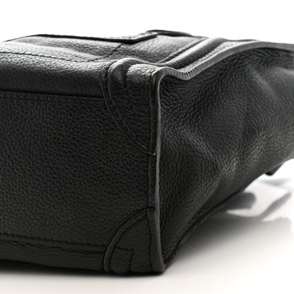 Celine Drummed Calfskin Nano Luggage Black 10 of 15
