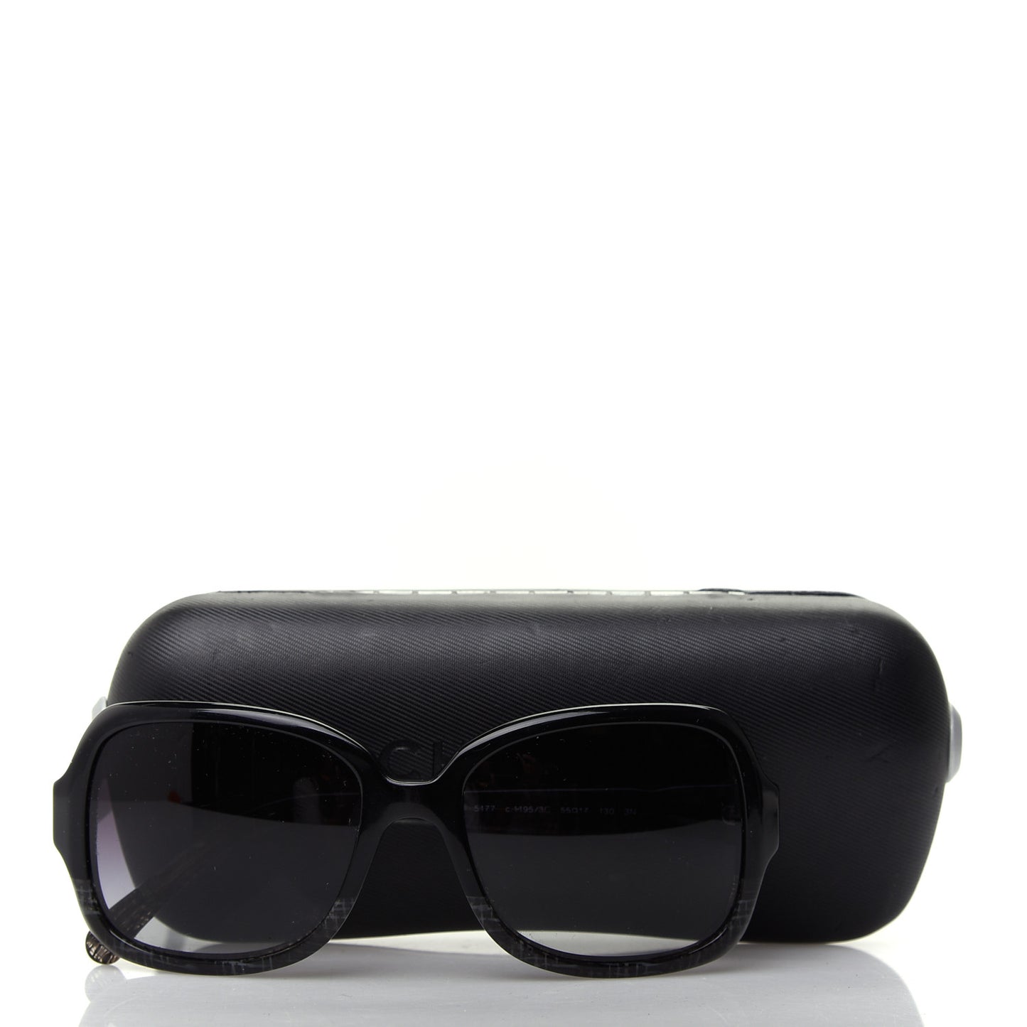 Acetate Tweed Effect CC Sunglasses 5177 Black
