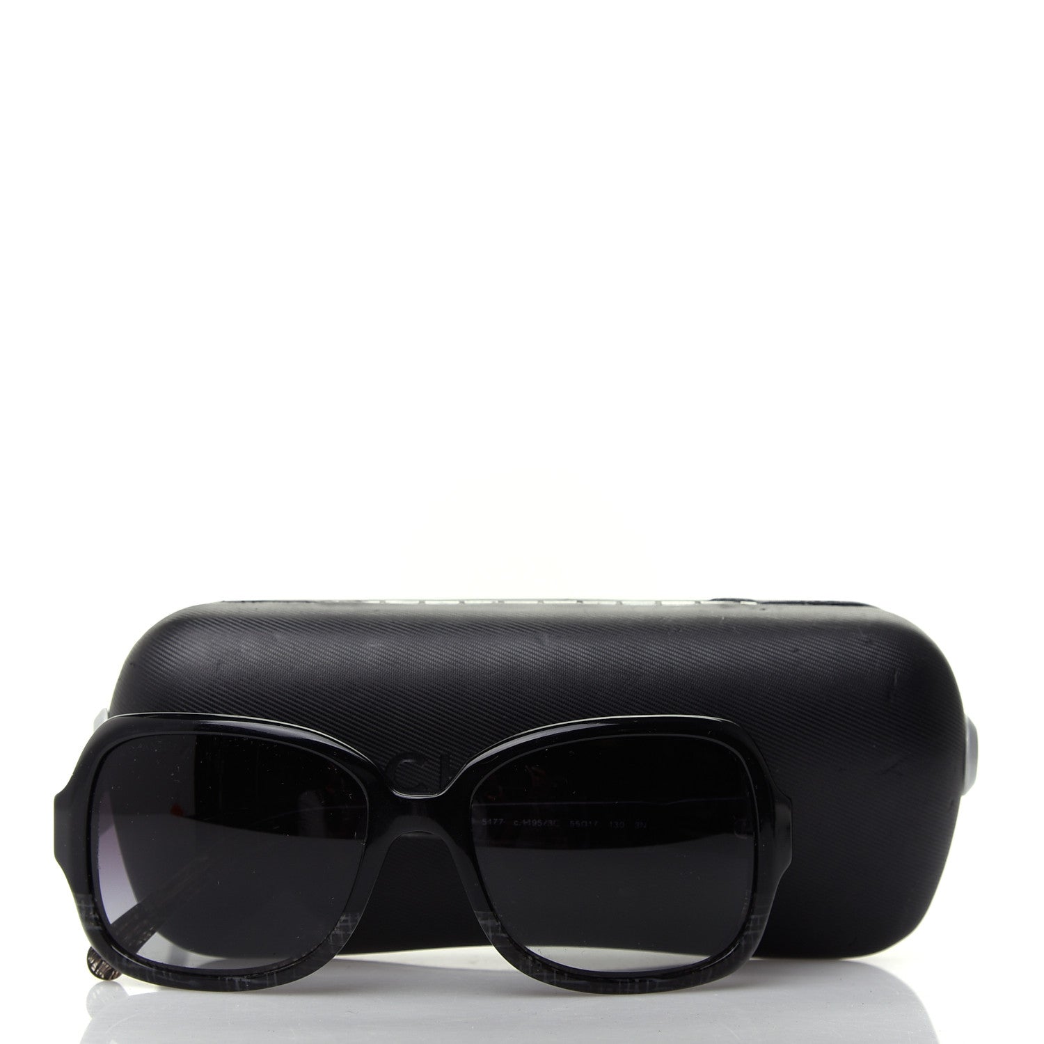 Chanel Acetate Tweed Effect CC Sunglasses 5177 Black 8 of 8
